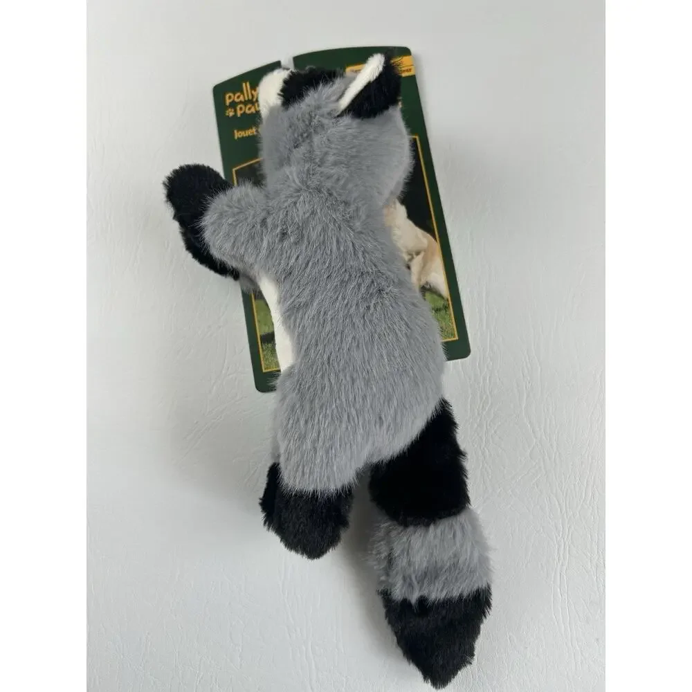Pally Paws Raccoon Squeaky Dog Toy Plush Woodland Stuffed Pet Chew Toy 11”